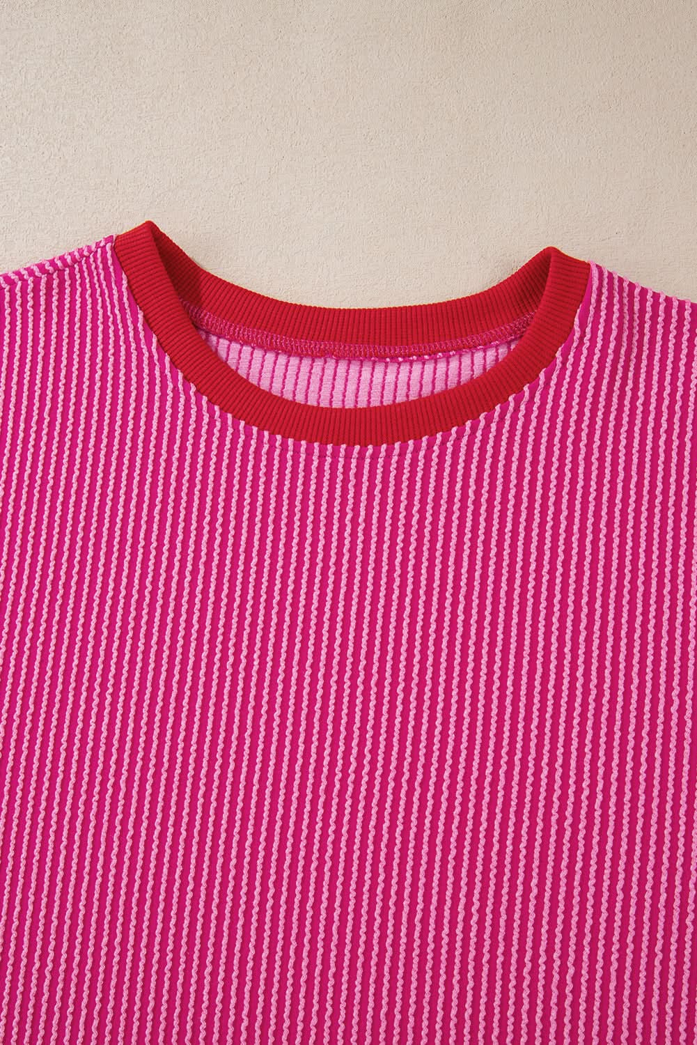 Bright pink drop shoulder top - Love Salve